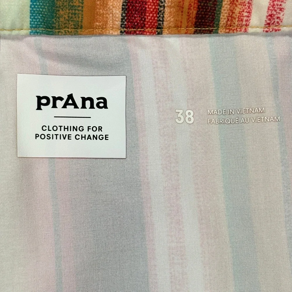 Prana Fenton Board Shorts Mens 38 Baja Stripe Multi Color Recycled Stretch NWT